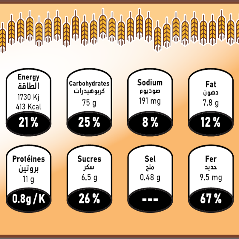 Bsissa à l’avoine et fruits secs Mélange 200G