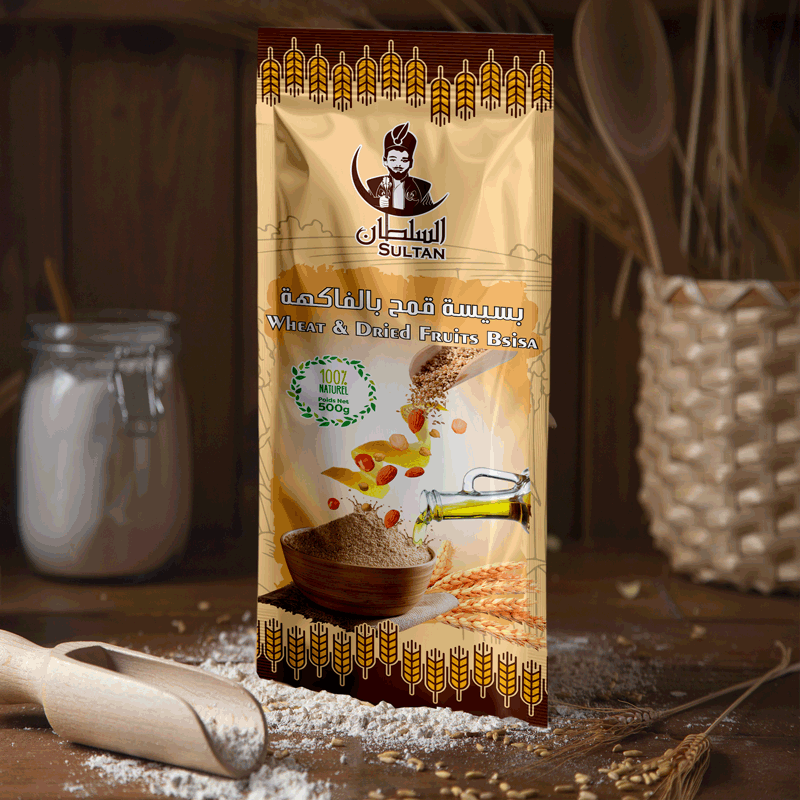 Wheat & Chickpea Bsissa with Dried Fruits