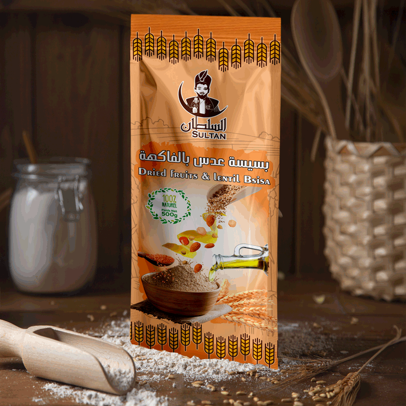 Bsissa de lentilles aux fruits secs Poudre – 500gr